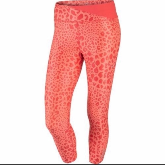 Nike Pants - Nike Dri-fit Leopard 7/8 Pink Leggings M